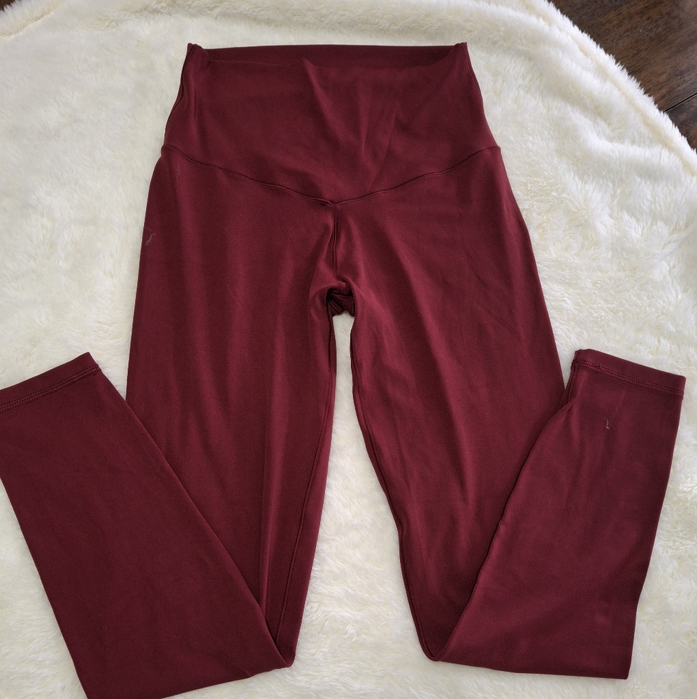 Aerie Chill Play Move Burgundy  High-Waisted Leggings Size M